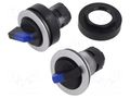 Switch: rotary; 22mm; Stabl.pos: 3; depending on the holder; IP65 SCHLEGEL RRJWBL-BL