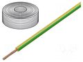 Wire; H07Z-K; stranded; Cu; 4mm2; LSZH; yellow-green; 450V,750V HELUKABEL H07Z-K-1X4YLGR