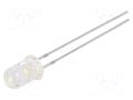 LED; white cold; 5mm; 16500÷20000(typ)-32000mcd; 20°; 2.8÷3.5VDC BRIGHTEK (EUROPE) N0W46L05Z
