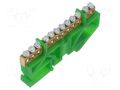 Connector: terminal block; for DIN rail mounting; green; ways: 1 PAWBOL PE.4042