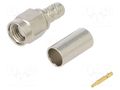 Connector: SMA; plug; male; straight; 50Ω; soldering,crimped; PTFE AMPHENOL RF 901-9876-RFX