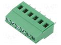 Connector: PCB terminal block; terminal; 16A; 300V; angled 90° ADAM TECH EB147A-06-C