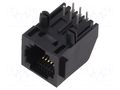 Connector: RJ12; socket; PIN: 6; 6p6c; on PCBs,PCB snap; THT ADAM TECH MTJ-660X1