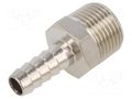 Threaded fitting; connector pipe; nickel plated brass; 8mm PNEUMAT 3040-8-3/8