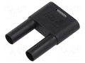 Connector: 4mm banana; stackable safety shunt; 32A; black STÄUBLI SKS-4N-19-21