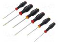 Kit: screwdrivers; Phillips,slot; 6pcs. FACOM FACOM-ATP.J6PB
