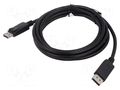 Cable; DisplayPort plug,both sides; 5m; black DIGITUS AK-340103-050-S