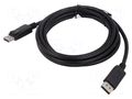 Cable; DisplayPort plug,both sides; DisplayPort 1.1a,HDCP 1.3 DIGITUS AK-340103-050-S