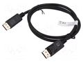 Cable; DisplayPort plug,both sides; 2m; black; DisplayPort 1.4 DIGITUS AK-340106-020-S