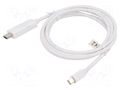 Cable; HDMI plug,mini DisplayPort plug; 2m; white DIGITUS AK-340304-020-W