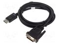 Cable; DisplayPort plug,DVI-D (24+1) plug; 2m; black DIGITUS AK-340306-020-S