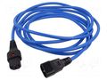 Cable; IEC C13 female,IEC C14 male; PVC; 3m; blue; 10A; 250V IEC LOCK IEC-PC963