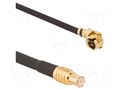 Cable; AMC female,MCX male; angled,straight; 0.2m AMPHENOL RF 095-900-560-200
