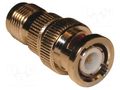 Adapter; BNC male,TNC female; Insulation: PTFE; 50Ω; brass; 4GHz AMPHENOL RF 242148