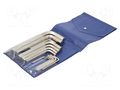 Wrenches set; hex key; steel; 15pcs. IRIMO SA.041101