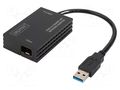 USB to Ethernet adapter; SFP x2,USB A plug; USB 3.0; black DIGITUS DN-3026