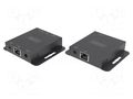 HDMI extender; DC socket,HDMI socket x3,RJ45 socket x2; black DIGITUS DS-55519