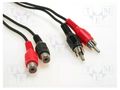Cable; RCA socket x2,RCA plug x2; 2.5m; Plating: nickel plated Goobay CABLE-451/2