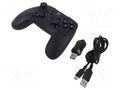 Gamepad; black; USB A; wireless; 10m; No.of butt: 15; 600mAh; 8h SAVIO SAVGP-RAGE/W