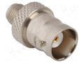 Adapter; BNC female,SMA female; Insulation: PTFE; 50Ω; brass; 4GHz AMPHENOL RF 242123