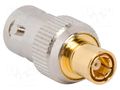 Adapter; BNC female,SMB male; Insulation: PTFE; 50Ω; brass; 4GHz AMPHENOL RF 242185