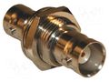 Adapter; BNC female,both sides; Insulation: POM; 50Ω; brass; 4GHz AMPHENOL RF 112439