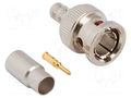 Connector: BNC; plug; male; straight; 75Ω; crimped; for cable; POM AMPHENOL RF 112544