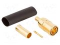 Connector: Mini SMB; plug; female; straight; 75Ω; for cable; brass AMPHENOL RF 142186-75