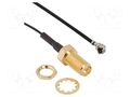 Cable; AMC female,RP-SMA male; angled,straight; 0.1m AMPHENOL RF 336314-12-0100