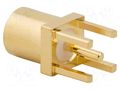 Connector: MMCX; socket; female; straight; 50Ω; THT; on PCBs; PTFE AMPHENOL RF 908-NM22106