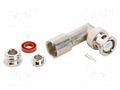 Connector: BNC; plug; male; angled 90°; 50Ω; soldering,clamp; PTFE AMPHENOL RF 031-204