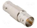 Adapter; BNC female,both sides; Insulation: PTFE; 75Ω; brass; 4GHz AMPHENOL RF 031-219-75