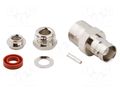 Connector: BNC; plug; female; straight; 50Ω; soldering,clamp; PTFE AMPHENOL RF 031-5