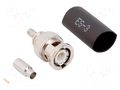 Connector: BNC; plug; male; straight; 50Ω; soldering,crimped; PTFE AMPHENOL RF 031-6925