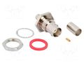 Connector: BNC; socket; female; straight; 50Ω; crimped; PTFE; brass AMPHENOL RF 031-6928