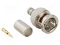 Connector: BNC; plug; male; straight; 75Ω; crimped; for cable; POM AMPHENOL RF 031-71008-1RFX