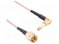 Cable; Probe male,SMA male; angled,straight; 0.25m; 50Ω AMPHENOL RF 095-668-45108