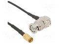 Cable; BNC male,SMB female; angled,straight; 1m; 50Ω AMPHENOL RF 095-850-237M100