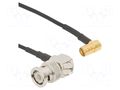 Cable; BNC male,SMB female; angled; 1m; 50Ω AMPHENOL RF 095-850-238M100