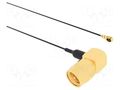 Cable; AMC female,SMA male; angled; 0.15m; 50Ω AMPHENOL RF 095-902-575-150