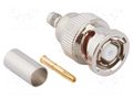 Connector: RP-BNC; plug; reverse,female; straight; 50Ω; crimped AMPHENOL RF 112514RP