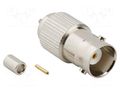 Connector: BNC; plug; female; straight; 50Ω; crimped; for cable AMPHENOL RF 112631