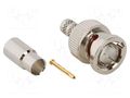 Connector: BNC; plug; male; straight; 75Ω; crimped; for cable; PTFE AMPHENOL RF 112975