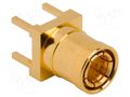 Connector: Mini SMB; socket; female; straight; 75Ω; THT; on PCBs AMPHENOL RF 142134-75