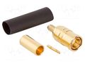 Connector: SMB; socket; female; straight; 50Ω; soldering,crimped AMPHENOL RF 142187