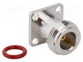 Connector: N; socket; female; straight; 50Ω; soldering; PTFE; brass AMPHENOL RF 172254