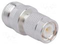 Adapter; N female,TNC male; Insulation: PTFE; 50Ω; brass; 11GHz AMPHENOL RF 242131S