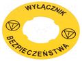 Label; 22mm; Platinum; yellow; Ø: 60mm; PVC LOVATO ELECTRIC LPXAU122