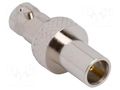 Adapter; HD-BNC female,MCX female; Insulation: PTFE; 75Ω; brass AMPHENOL RF AD-HDBNJMCJ-12G