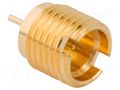 Connector: coaxial; socket; male; SMP; soldering; screw-in; brass AMPHENOL RF SMP-MSSB-CSB